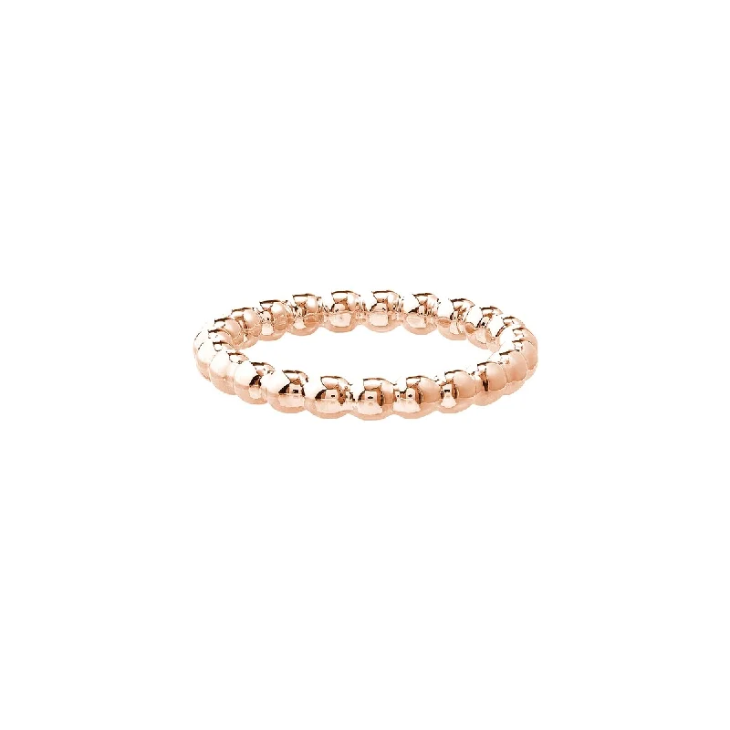 Pearl - Adorned Fashion Rings in Gold - Tone Alloy for a Sophisticated LookMarquee Jewels 14K Solid Rose Gold Bead Ring