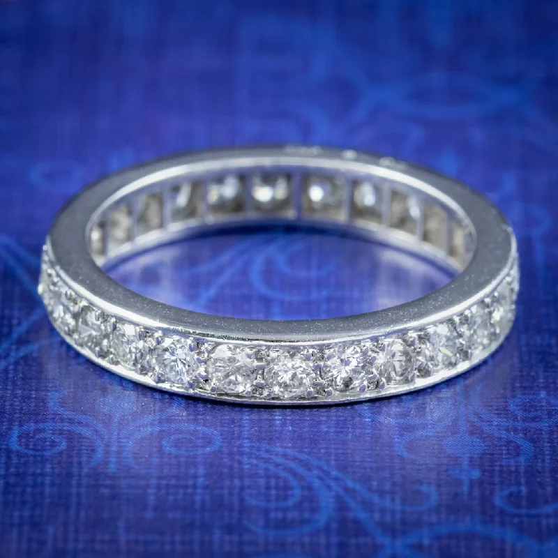 Women's Diamond Rings with Sapphire Accents in Blue for a Colorful and Sophisticated TouchEdwardian Style Full Diamond Eternity Ring 2.10ct Of Diamond