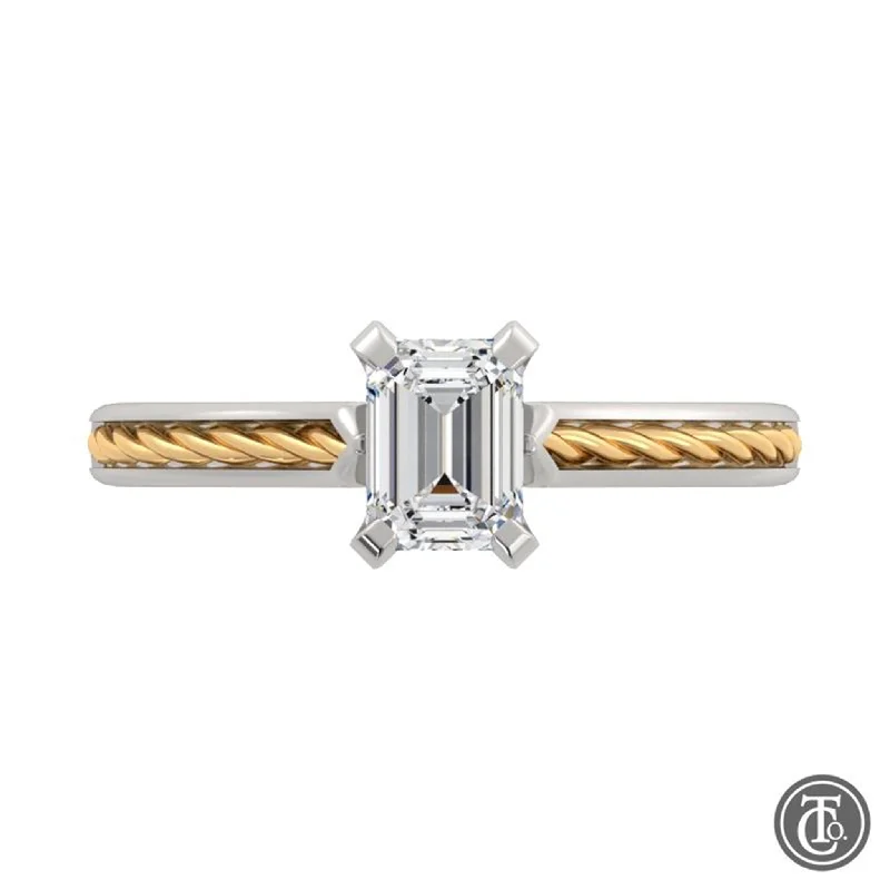 Marquise - Cut Women's Diamond Rings in Palladium for a Unique and Elongated Shape14K White & Yellow Gold 0.76ctw 4 Prong Style Diamond Semi-Mount Engagement Ring