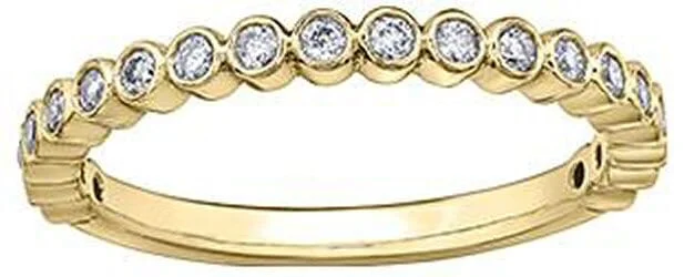 Vintage - Style Women's Diamond Rings with Floral - Engraved Bands and Multiple Diamond AccentsYellow Gold Diamond Band.