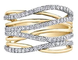 Women's Solitaire Diamond Rings with Round - Cut Diamonds and Platinum Settings for an Elegant EngagementYellow Gold Diamond Ring.