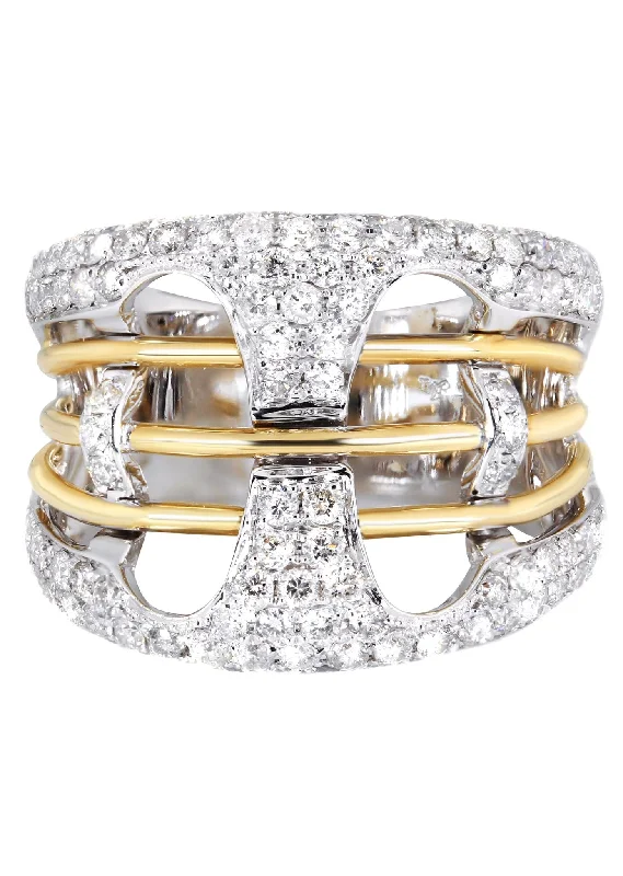 Adjustable Women's Diamond Rings with a Flexible Band for a Comfortable and Custom Fit14K Ladies Diamond Cocktail Ring | 1.87 Carats | 9.25 Grams