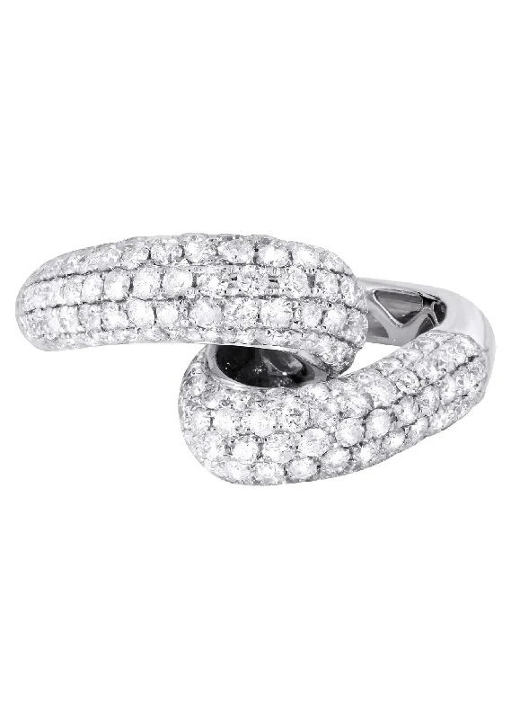 Cushion - Cut Women's Diamond Rings in Platinum with a Soft and Romantic Appearance14K Ladies Diamond Cocktail Ring | 1.74 Carats | 6.15 Grams