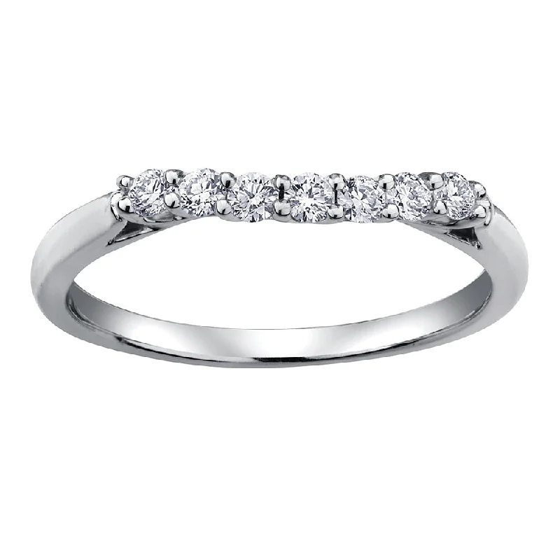 Women's Solitaire Diamond Rings with Round - Cut Diamonds and Platinum Settings for an Elegant EngagementCanadian Diamond Eternal Flames Fitted Band