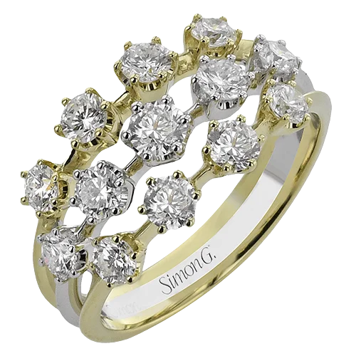 Cathedral - Style Women's Diamond Rings with a Raised Center Setting and Elaborate MetalworkRight Hand Ring in 18k Gold with Diamonds