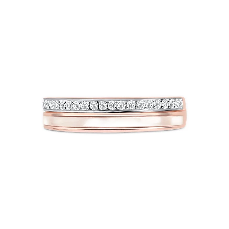 Cluster - Style Women's Diamond Rings with Multiple Small Diamonds Arranged in a Stunning PatternMother of Pearl and Diamond Double Eternity Band