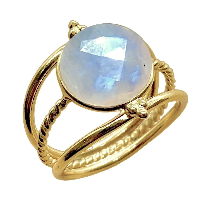 Lapis Lazuli Gemstone Rings in Sterling Silver with a Star - Shaped Setting for a Celestial - Inspired PieceLaihas Free Spirit Gold Moonstone Ring