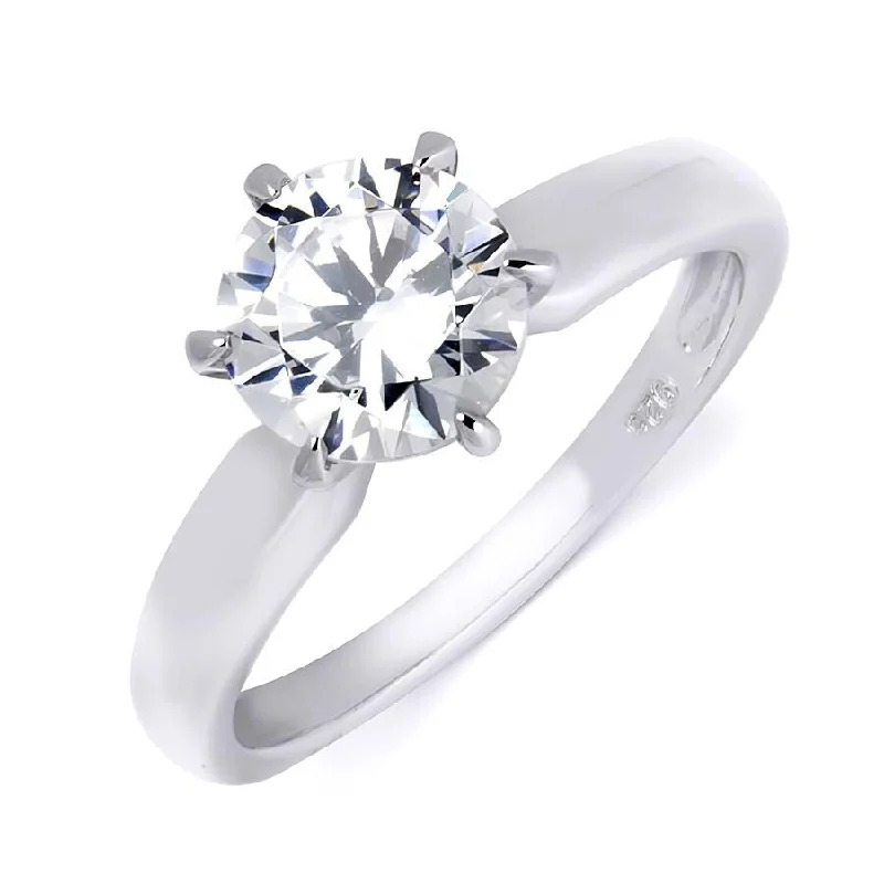 LED - Lit Fashion Rings in Plastic with Color - Changing Effects for a Futuristic LookSterling Silver 1.0 CT Brilliant Solitaire Cubic Zirconia Bridal Ring