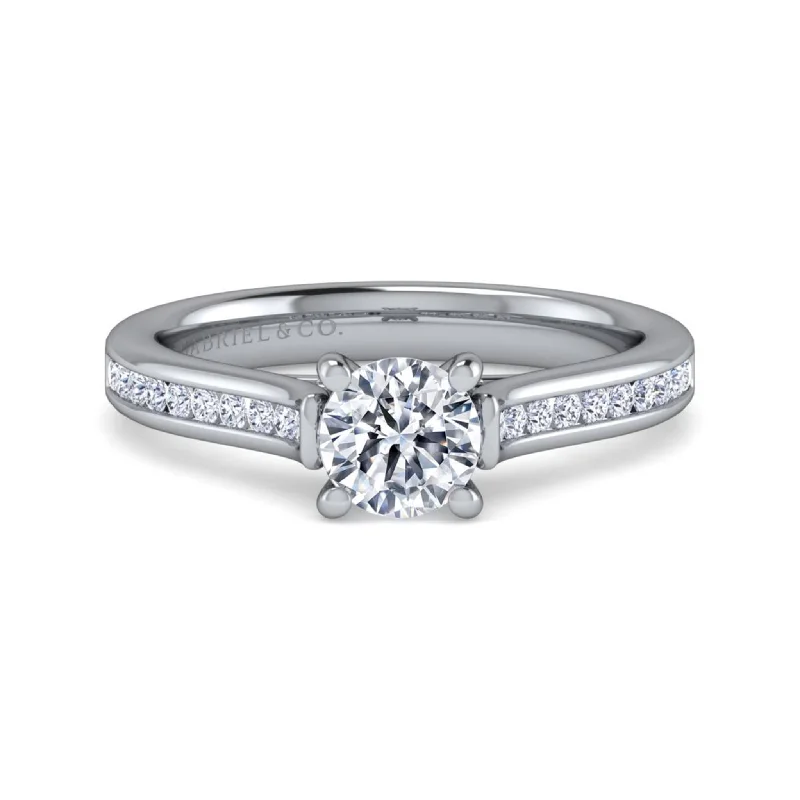 Marquise - Cut Women's Diamond Rings in Palladium for a Unique and Elongated ShapeGabriel 14K White Gold .25ctw 4 Prong Style Diamond Semi-Mount Engagement Ring