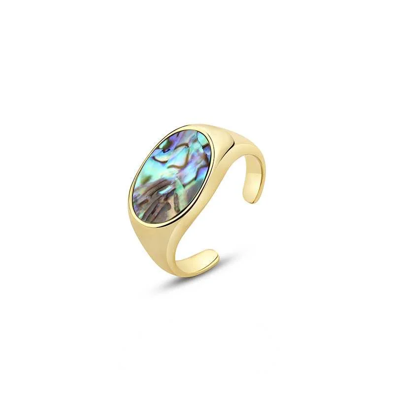 Amethyst Gemstone Rings in Sterling Silver with a Halo of Cubic Zirconia for a Budget - Friendly LuxuryPaua Shell Sterling Silver Ring