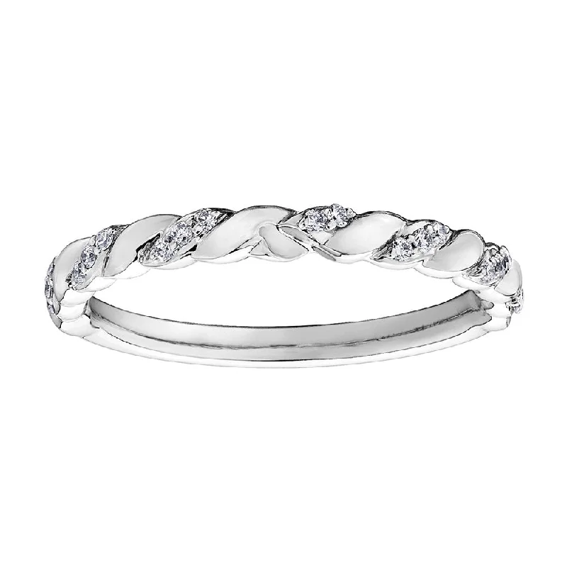 Cathedral - Style Women's Diamond Rings with a Raised Center Setting and Elaborate MetalworkWind's Embrace Diamond Band