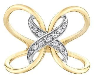 Channel - Set Women's Diamond Rings with Diamonds Securely Held in a Metal Groove for DurabilityYellow Gold Diamond Ring.