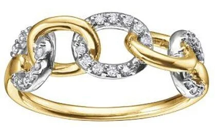 Signature - Design Women's Diamond Rings with a Brand - Specific Pattern and High - Quality DiamondsYellow Gold Diamond Ring.