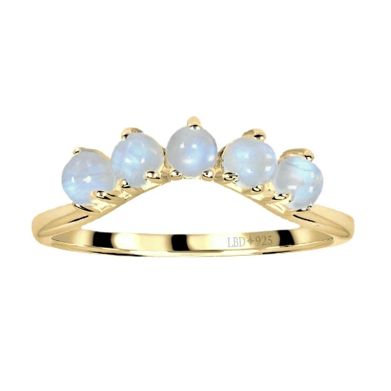 Garnet Gemstone Rings in 18K Gold Vermeil with Intricate Engravings for a Traditional AestheticGold Moonstone Ring- Magical Moonstone Eternity Ring