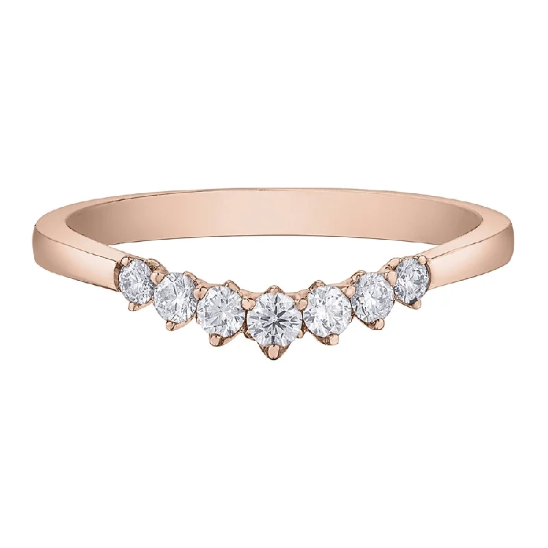 Tennis - Style Women's Diamond Rings with a Continuous Row of Diamonds for a Classic and Versatile LookCanadian Diamond Fitted V-Shaped Band