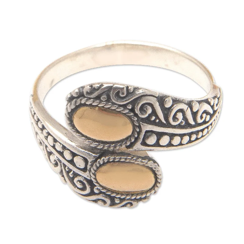 Fashion Rings with Zodiac Symbols in Gold - Filled Metal for a Personalized TouchNovica Handmade Golden Encounter Gold-Accented Cocktail Ring