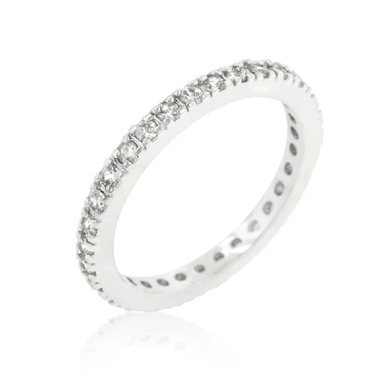 LED - Lit Fashion Rings in Plastic with Color - Changing Effects for a Futuristic LookDelicate Cubic Zirconia Eternity Band