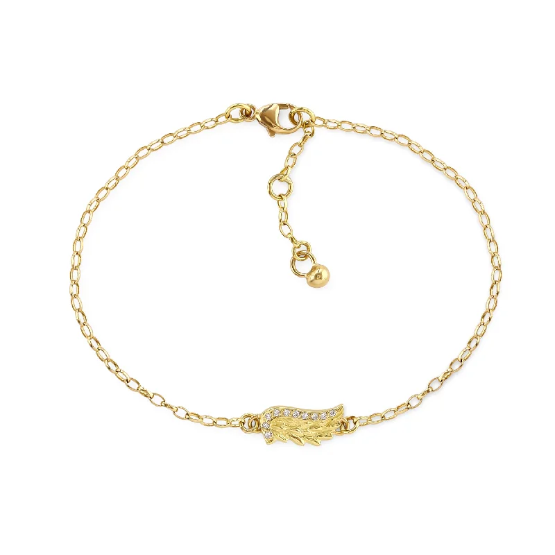 Chamm Bracelets for everyday wearYellow Gold Venetian Wing Bracelet