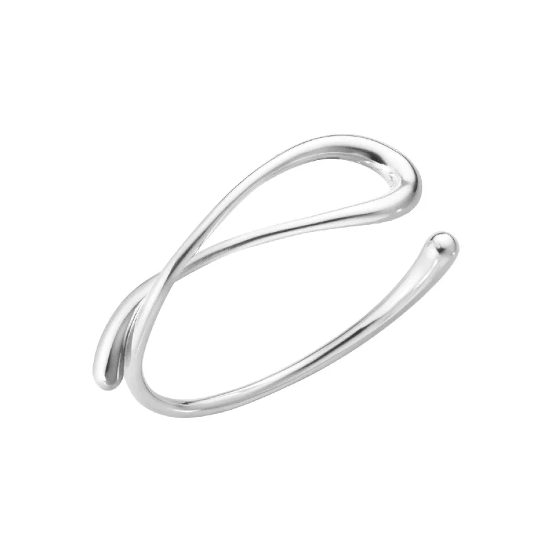 Adjustable Bangle Bracelets with Magnetic Closures for Easy Wear and RemovalSilver Mercy Twist Bangle