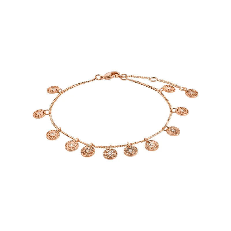 Chamm Bracelets for yoga loversCAROL small fifigree coins bracelet rosegold-plated