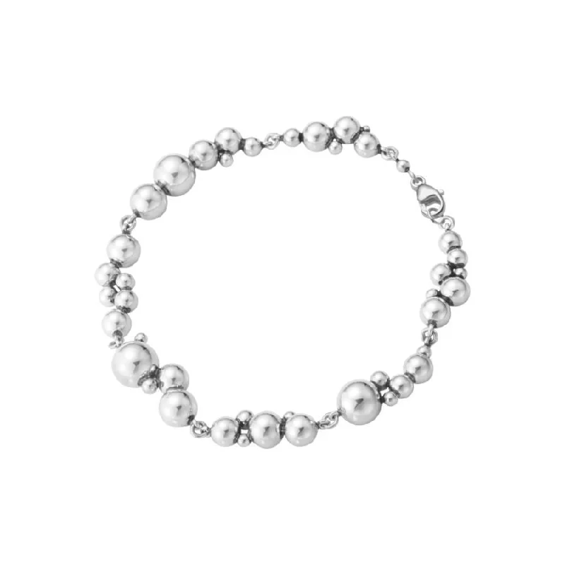 Plus Size Women's Wide Bangle Bracelets in Matte Finish for a Statement PieceSilver Moonlight Grapes Bracelet