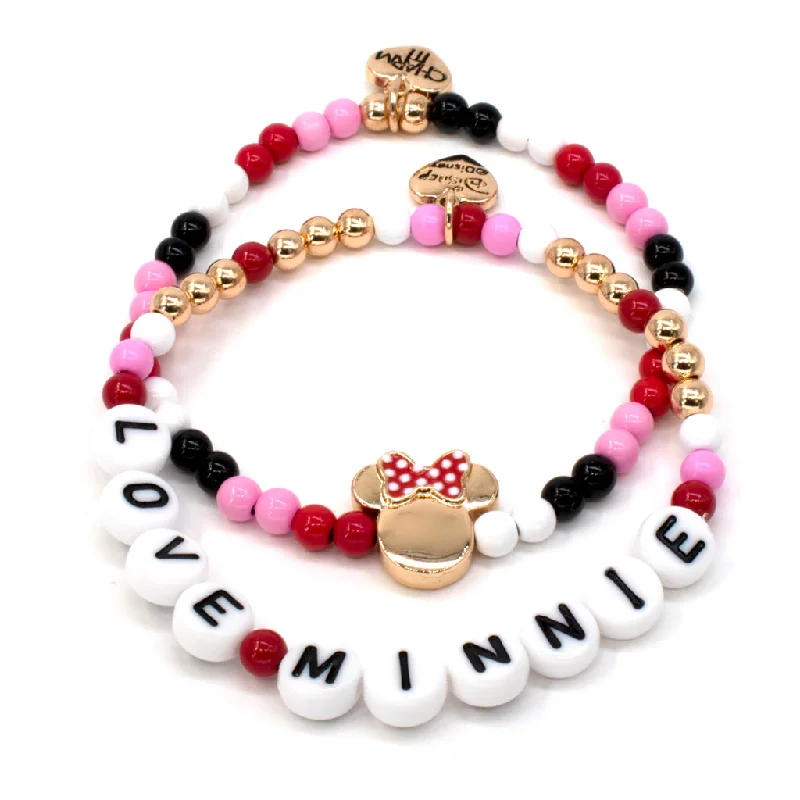 Chamm Bracelets with gemstonesGold Minnie Stretch Bead Bracelet Set