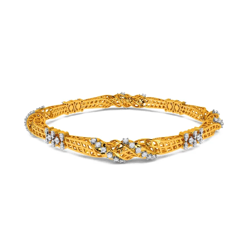 Rose Gold - Plated Bangles with Cubic Zirconia for a Glamorous TouchKailini Bangle