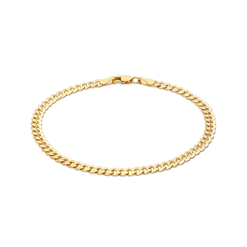 Adjustable Bangle Bracelets with Magnetic Closures for Easy Wear and Removal9K Yellow Gold Flat Diamond Cut Curb Chain Bracelet/ 7.5'