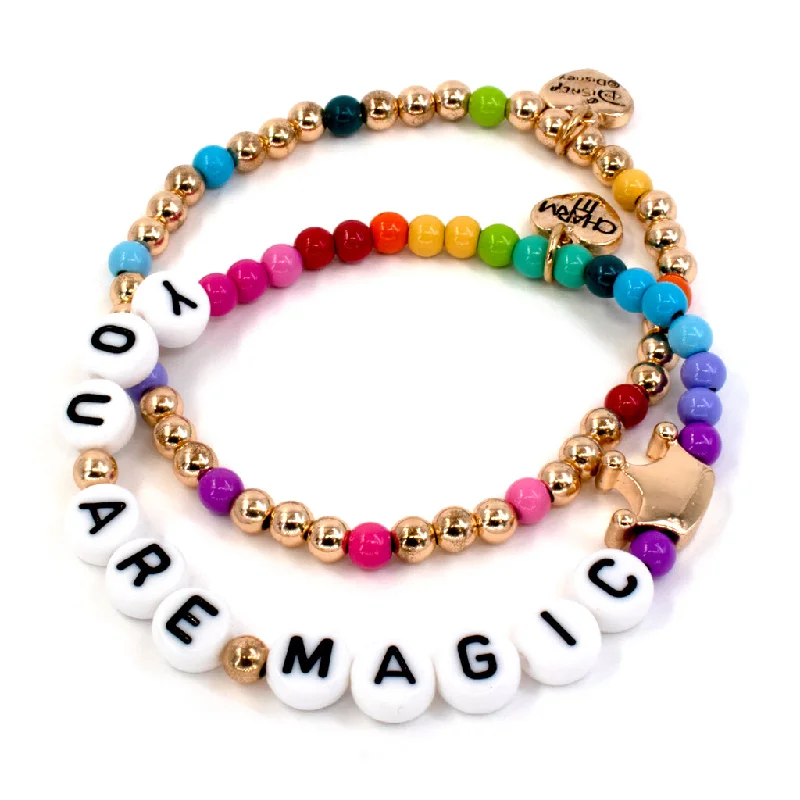 Chamm Bracelets for mindfulnessGold Disney Princess Stretch Bead Bracelet Set