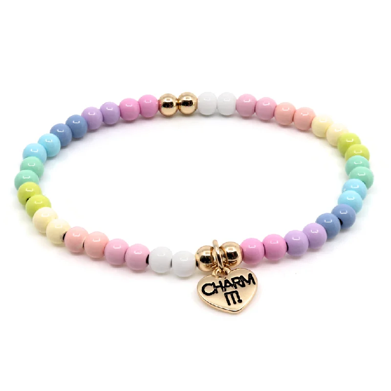 Chamm Bracelets for gift ideas4mm Pastel Stretch Bead Bracelet