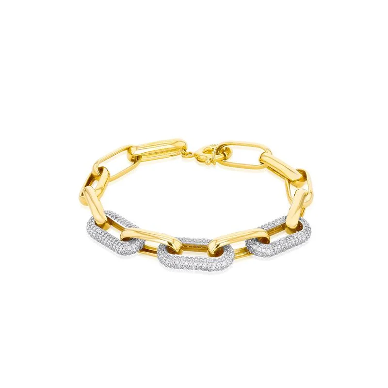 Bangle Bracelets with Celtic Knotwork for a Symbolic and Stylish Look9K Yellow Gold Large Paper CZ Bracelet 7.5''