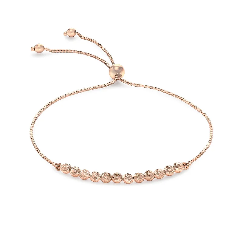 Bangle Bracelets with LED Lights for a Glowing and Trendy Accessory9K Rose Gold Ball + Chain Bracelet