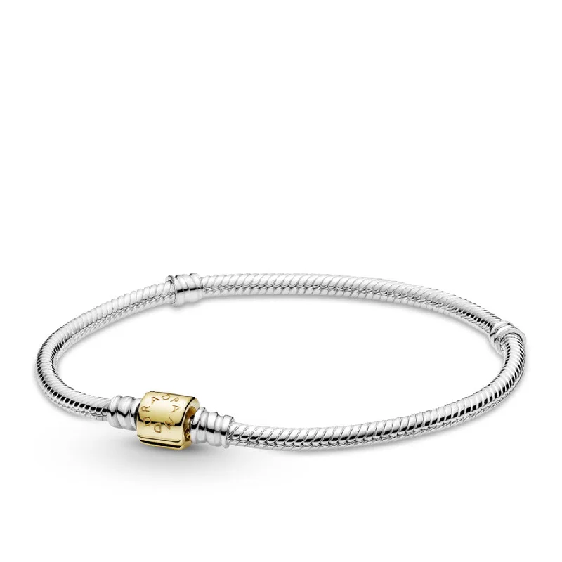 Chamm Bracelets with adjustable sizesPandora Moments Two-tone Barrel Clasp Snake Chain Bracelet