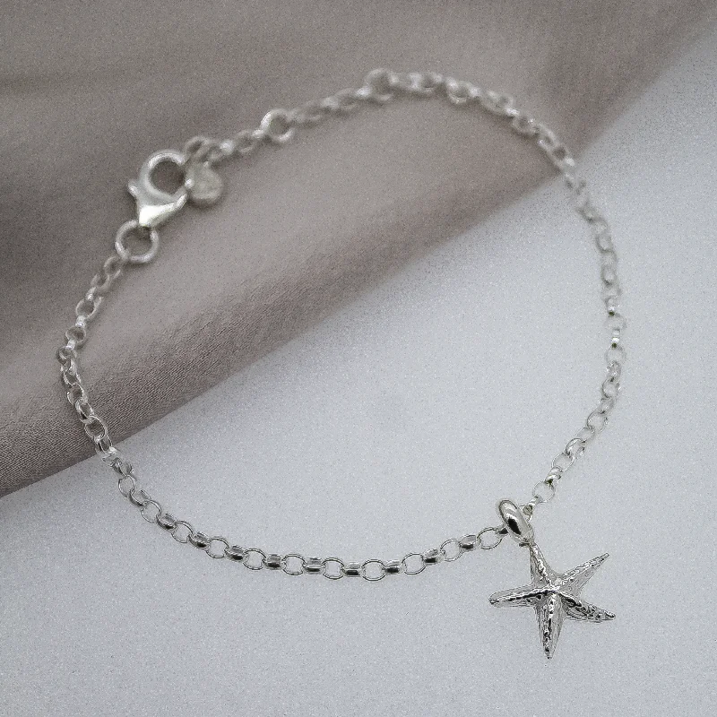 Bangle Bracelets with Adjustable Screw - Closures for a Secure FitTrue Starfish Chain Bracelet