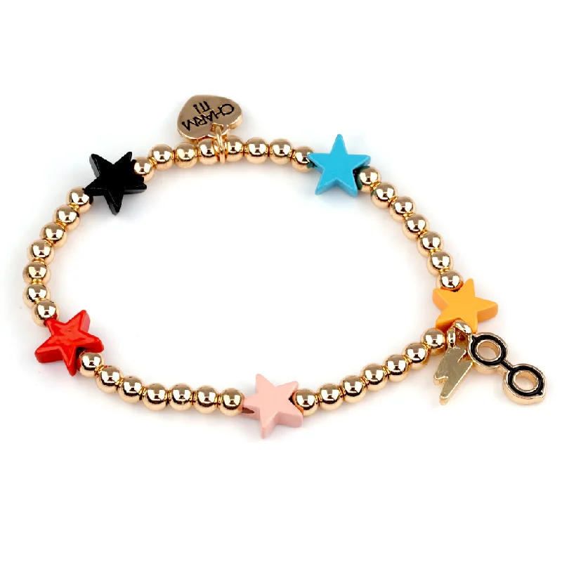 Chamm Bracelets for everyday wearGold Harry Potter Stretch Bead Bracelet