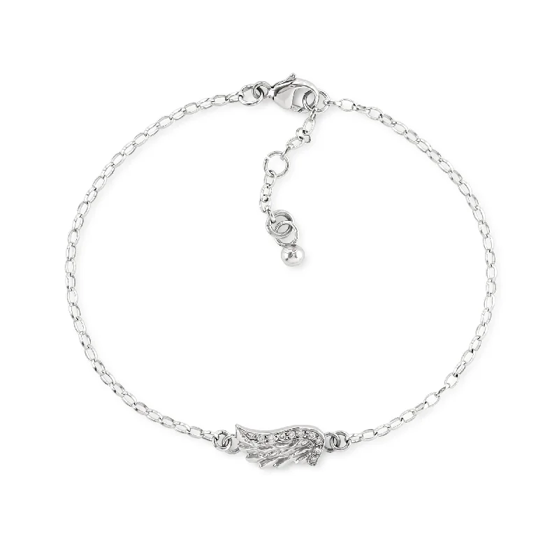 Custom Chamm BraceletsWhite Gold Venetian Wing Bracelet