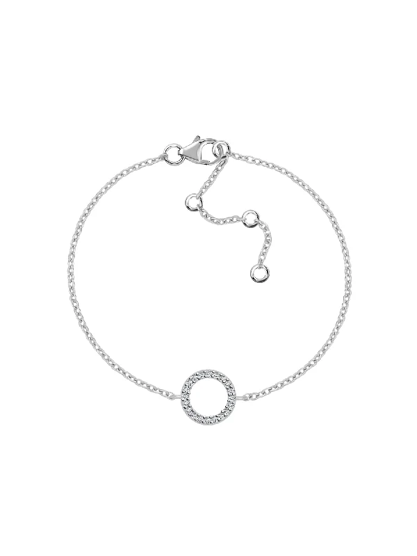 Bangle Bracelets with Adjustable Screw - Closures for a Secure FitLove Circle Silver Bracelet