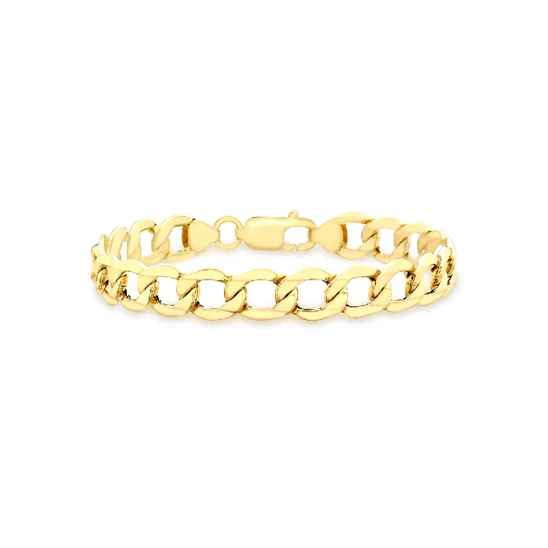 Bangle Bracelets with Celtic Knotwork for a Symbolic and Stylish Look9K Yellow Gold 150 Hollow Curb Chain Bracelet/ 8.5'