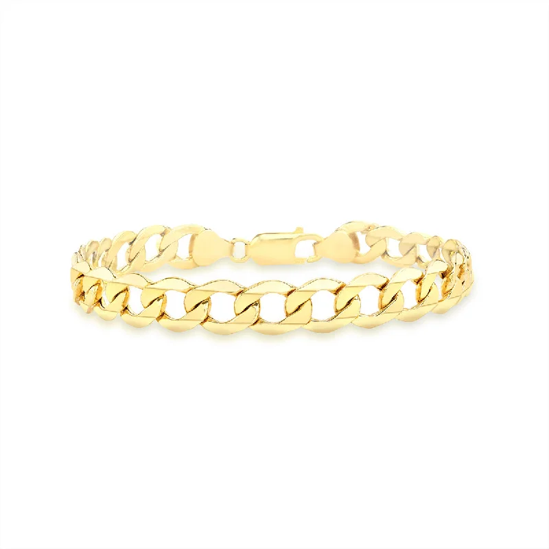 Stretch Bangle Bracelets with Elastic Cord for a Comfortable Fit9K Yellow Gold 180 Hollow Curb Chain Bracelet/ 8.5'