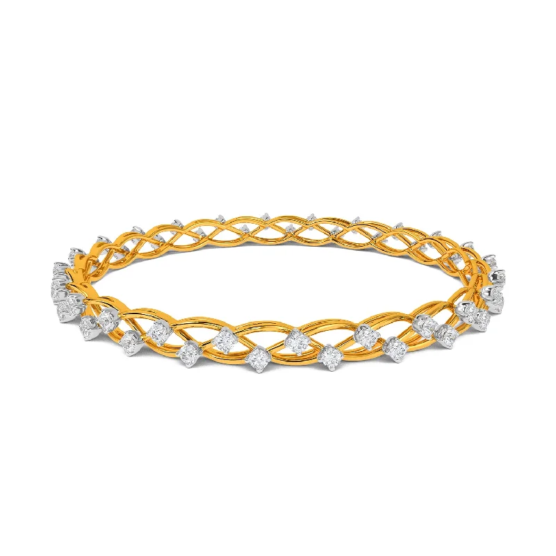 Leather - Wrapped Bangles with Studded Details for a Rock - Chic VibeJolene Bangle