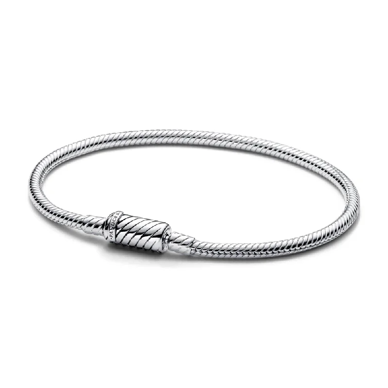 Chamm Bracelets for everyday wearPandora Moments Sliding Magnetic Clasp Snake Chain Bracelet