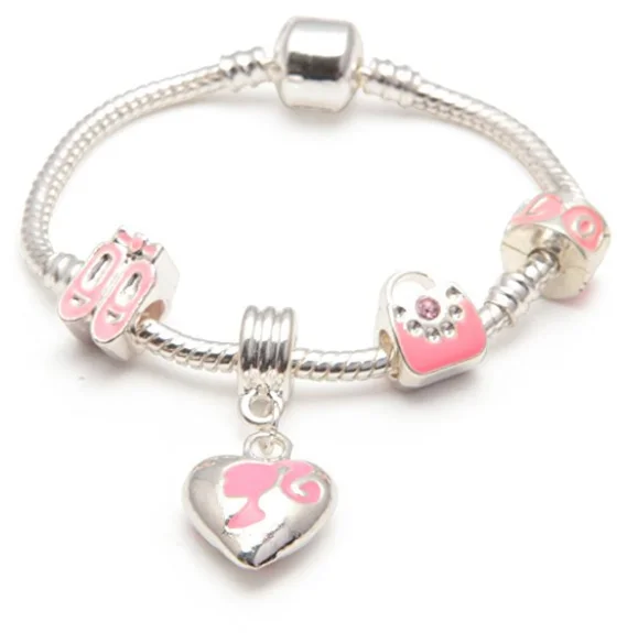 Chamm Bracelets with positive energyChildren's 'Little Miss Pink' Silver Plated Charm Bead Bracelet