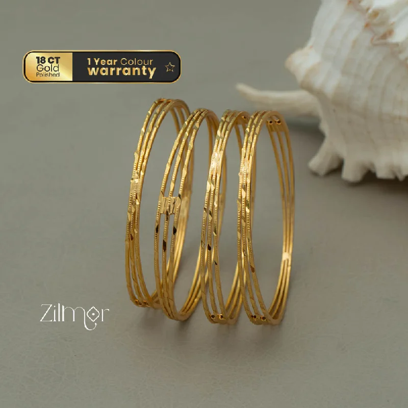 Bangle Sets with Mix - and - Match Patterns for a Versatile AccessoryKF101660 - Gold Plated Bangles