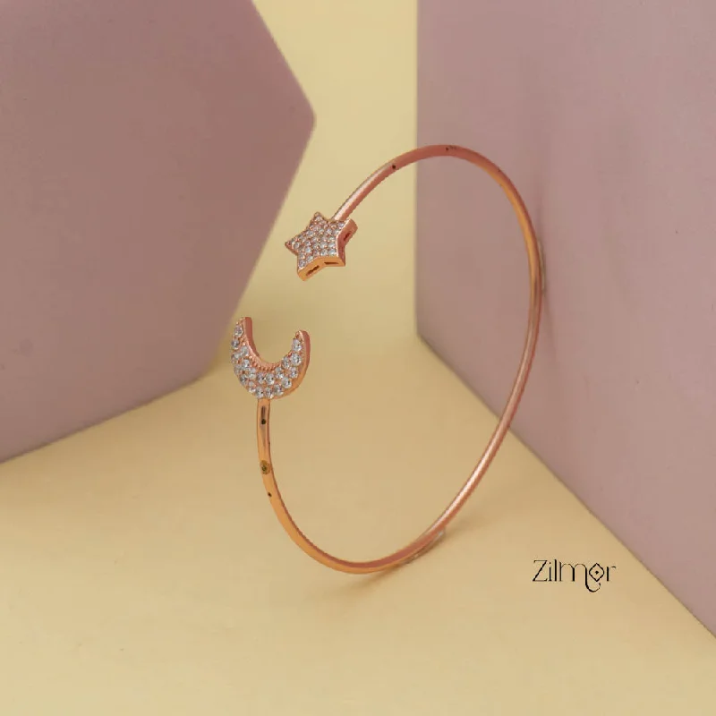 Pearl - Adorned Bangle Bracelets with Delicate Silver ChainsZM101401 - 925 Silver Rose Gold Adjustable Bangle