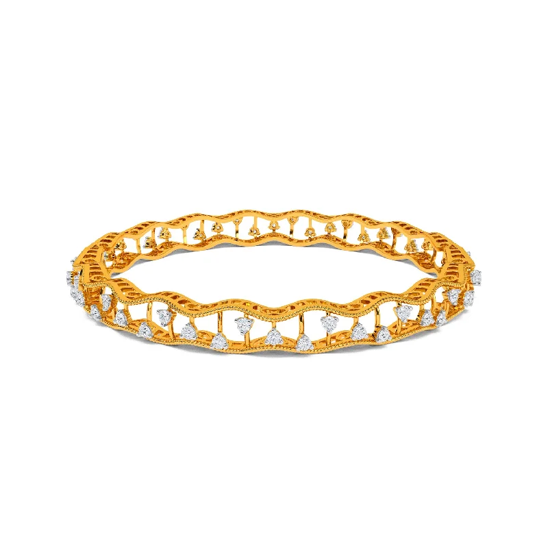 Rose Gold - Plated Bangles with Cubic Zirconia for a Glamorous TouchPaola Bangle