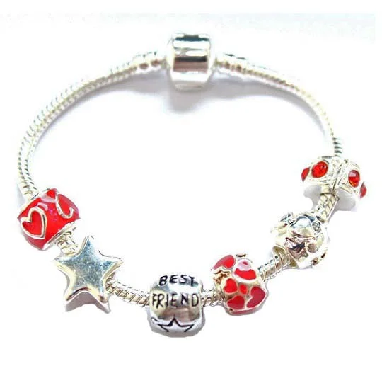 Chamm Bracelets for couplesChildren's Best Friend 'You Are a Star' Silver Plated Charm Bead Bracelet