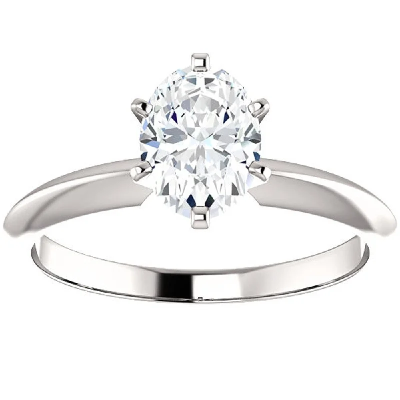 Sapphire - and - Diamond - Accented Wedding Bands in Platinum for a Royal and Sophisticated Look14k White Gold 1 Ct Oval Moissanite Solitaire Engagement Ring