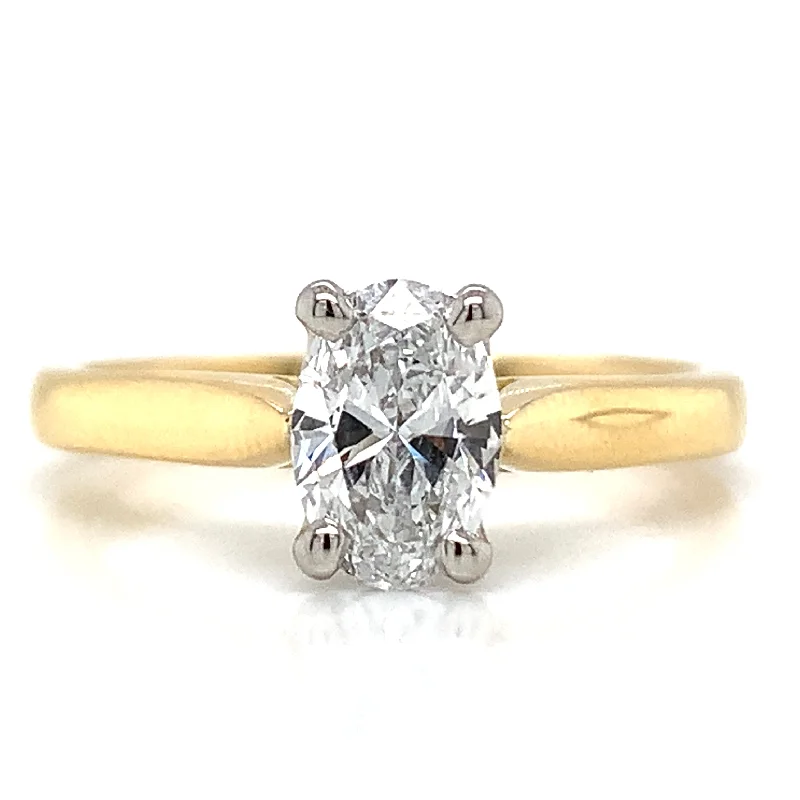 Solitaire Engagement Rings with a High - Clarity Round Diamond and Tapered BandEmma - 18ct Yellow Gold 0.72ct Laboratory Grown Oval Diamond Engagement Ring