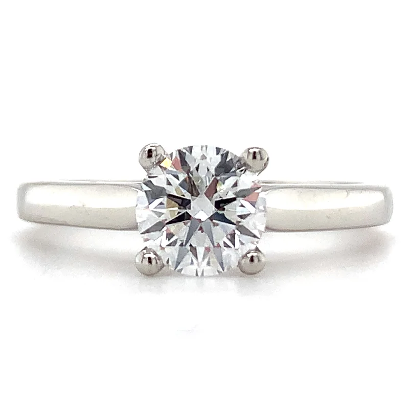 Adjustable Engagement Rings with a Flexible Band and a Princess - Cut Center DiamondFay - Platinum 0.50ct Round Brilliant Cut Laboratory Grown Diamond Engagement Ring