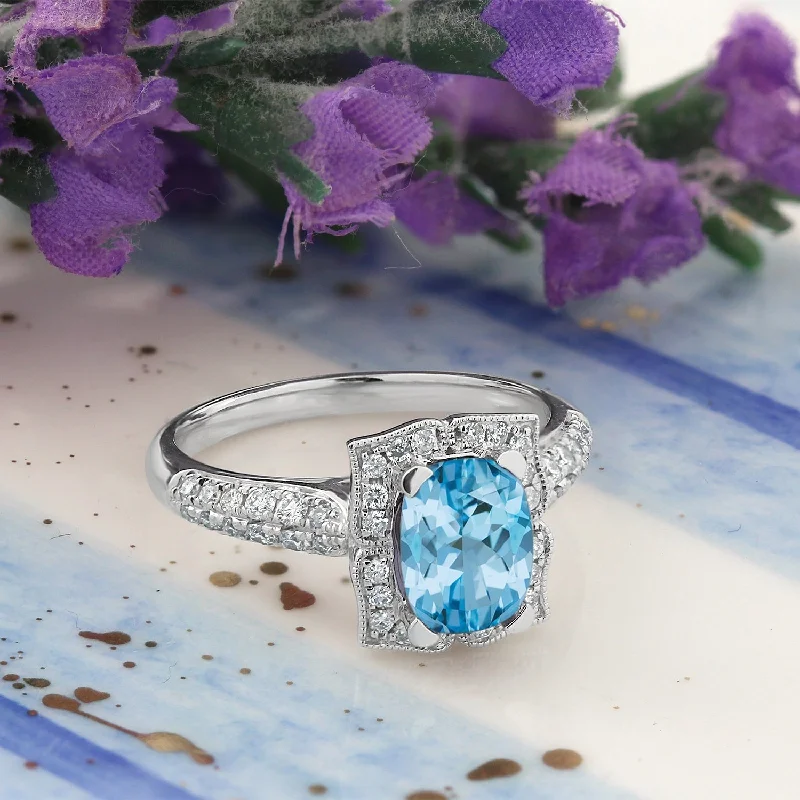 Tanzanite Gemstone Rings in 10K Gold with a Trilogy Design for a Sophisticated GiftAuriya 1 3/8ct Fancy Cushion-cut Sky Blue Topaz Halo Diamond Engagement Ring 1/3ctw 14k Gold